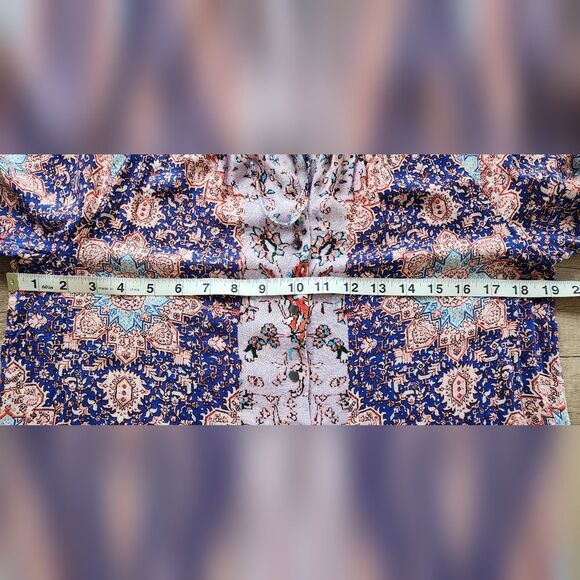 Lucky Brand Multicolor Geometric‎ Blouse Women's Medium - Picture 4 of 5